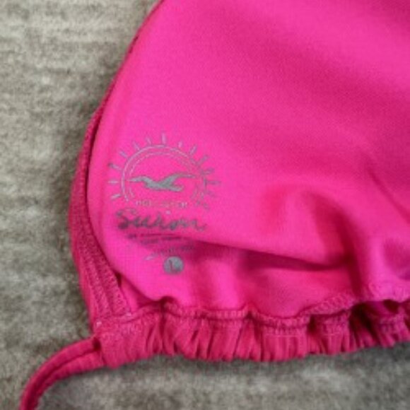 Hollister Hot Pink Ribbed Triangle Bikini Top - Picture 4 of 4